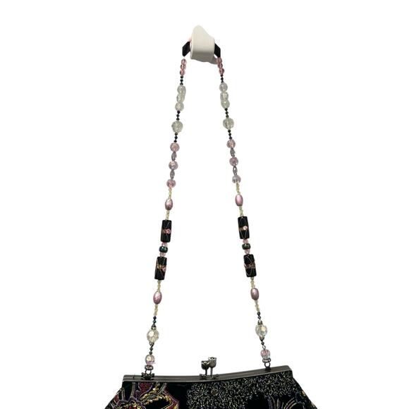Vintage Mary Frances Sequin Rhinestone Embellished Beaded Fringe Evening Bag - Picture 3 of 8